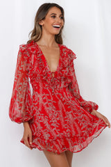 Tied Together Dress Red