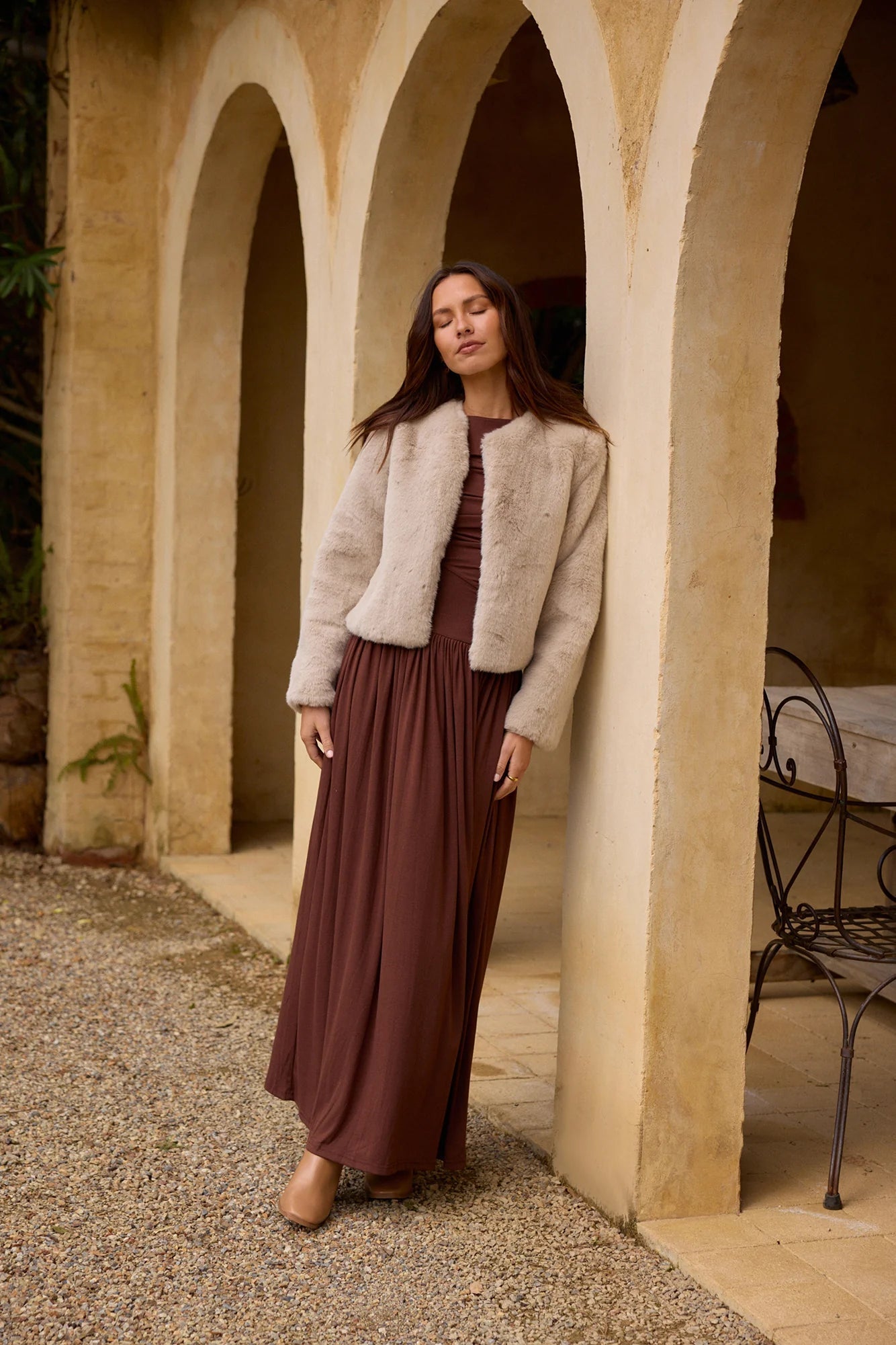 Nalla Maxi Dress Brown