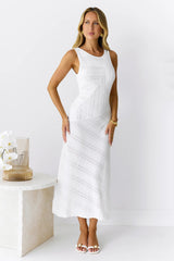 Island Of Moonflowers Midi Dress White