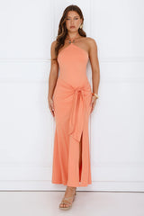 Twirl Season Halter Maxi Dress Orange