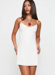 Jaye Mini Dress White Broderie