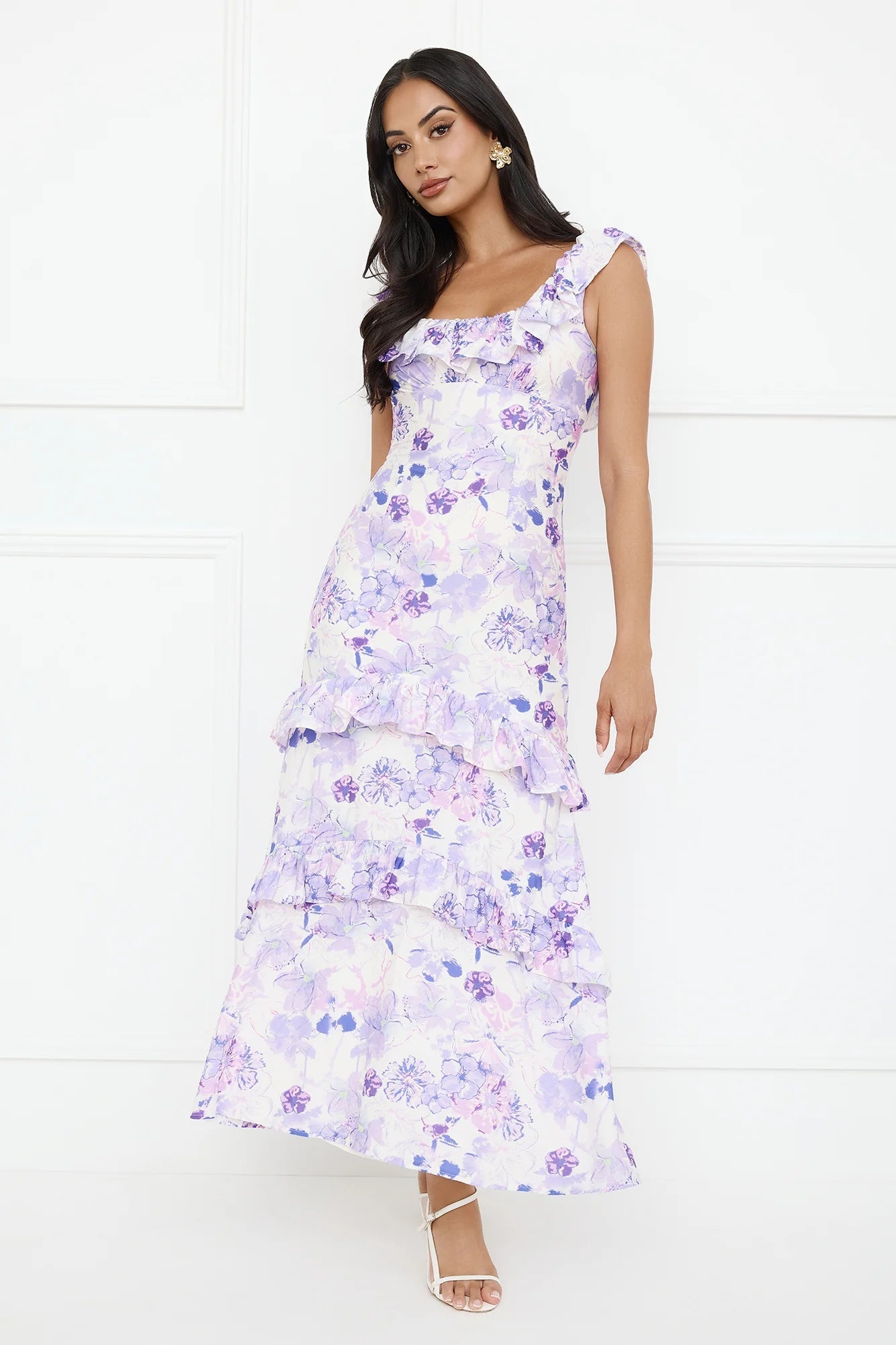 Midnight Magnolia Maxi Dress Purple