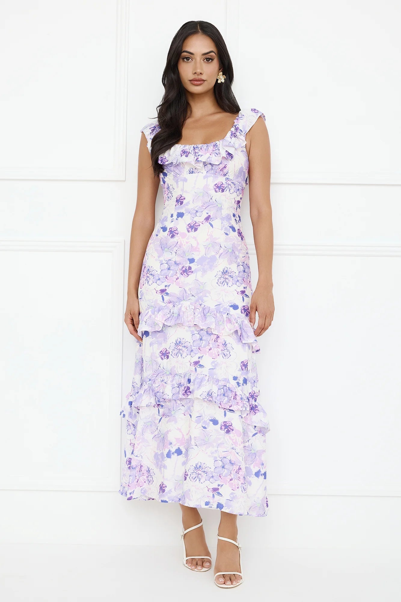 Midnight Magnolia Maxi Dress Purple