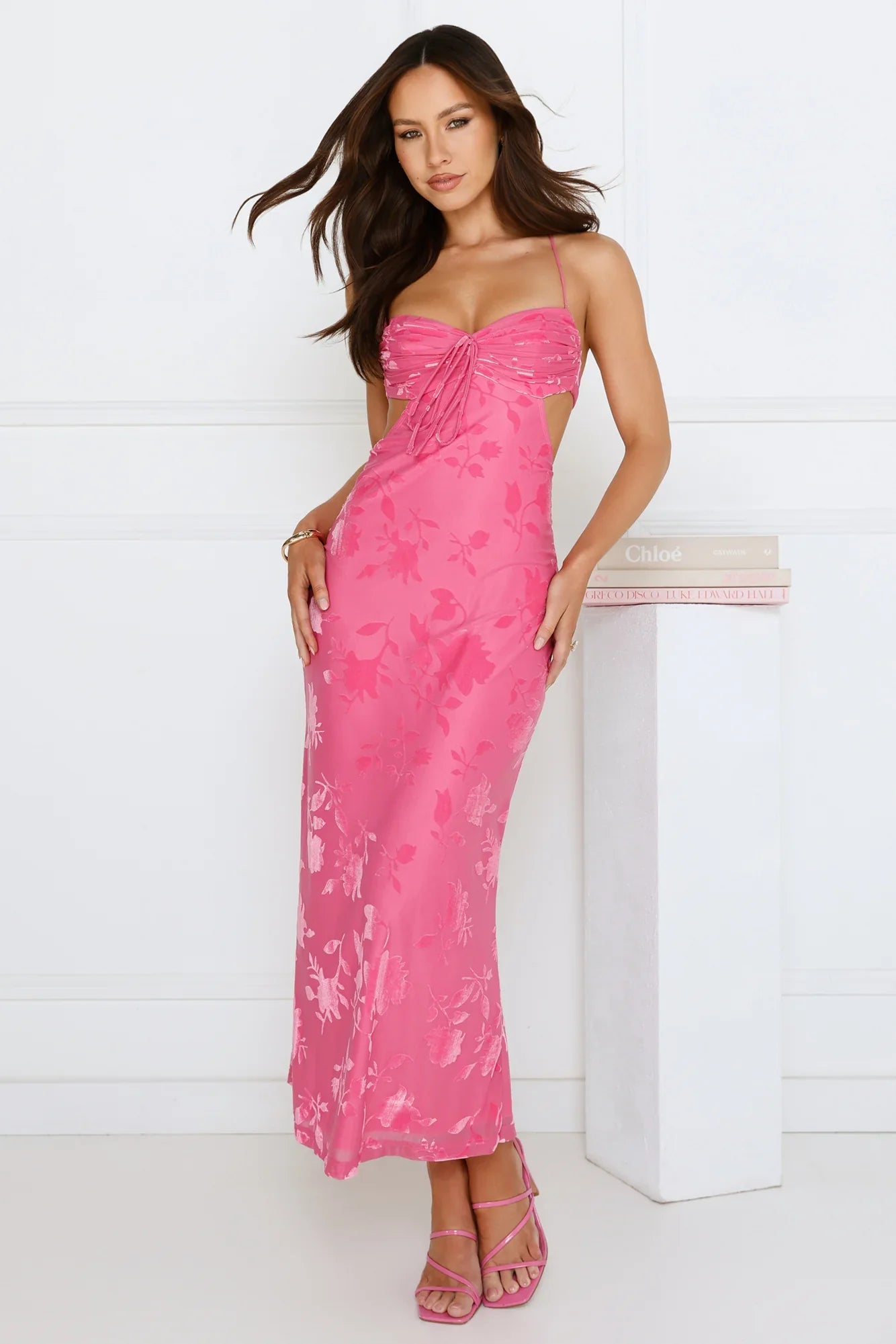 Twirl Into Fun Maxi Dress Pink